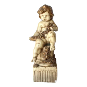 Italian Renaissance Figurative Sitting Cherub/Putti Sculpture