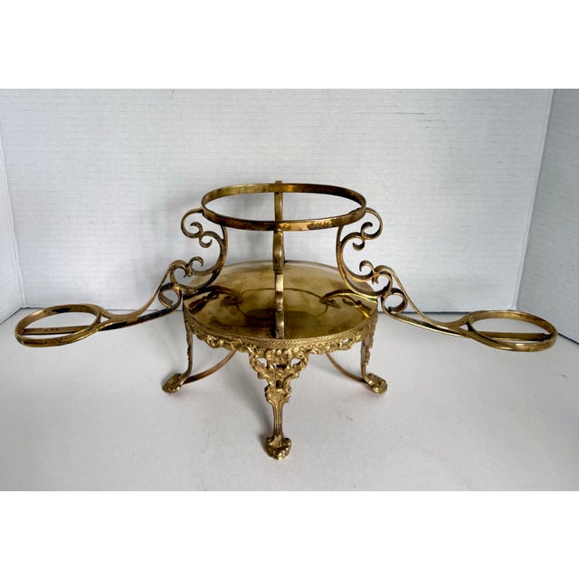 Early 20th Century French Revival Brass Epergne Centerpiece With Three Scalloped Removable Bowls For Sale - Image 5 of 16