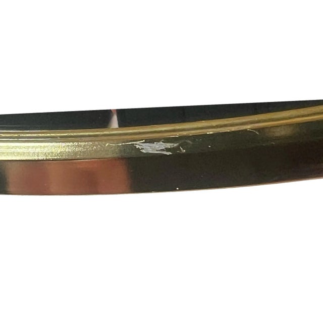 Glass Postmodern 1980s Richard Sandoval Windsor Wall Octagon Brass Mirror Flowers Vase For Sale - Image 7 of 12