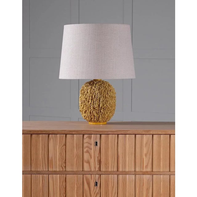 Gunnar Nylund Table Lamp Chamotte attributed to Gunnar Nylund, Sweden, 1950s For Sale - Image 4 of 11