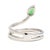 Modern 0.43ctw Tsavorite Garnet & Diamond Coil Ring, 14k White Gold, Ring Size 3.75 For Sale - Image 3 of 6