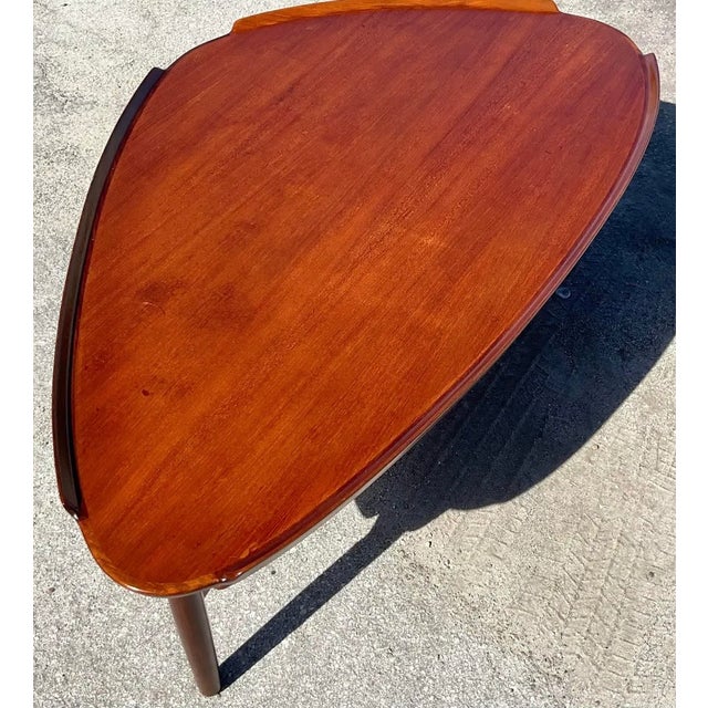 Vintage MCM Swedish Yngve Ekstrom Teak Surfboard Coffee Table For Sale - Image 10 of 12
