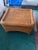 1960s Vintage 1960s Handcrafted Wicker Coffee Table & Ottoman With Bun Feet For Sale - Image 5 of 5