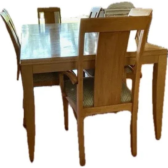 2020s Ethan Allen Contemporary Maple Wood Dining Set For Sale - Image 5 of 12
