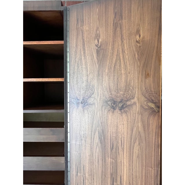 1970s Tobago Brutalist Walnut Armoire / Wardrobe Cabinet For Sale In Denver - Image 6 of 14