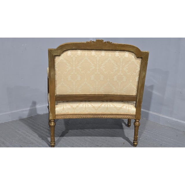 French Gilt Two-Seat Sofa, 1880s For Sale - Image 9 of 11