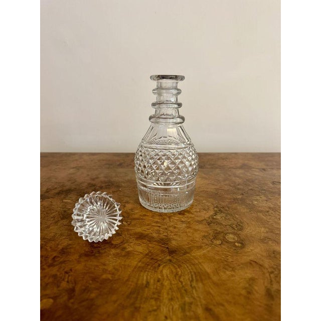 Antique Edwardian Cut Glass Decanter, 1900 For Sale - Image 3 of 4
