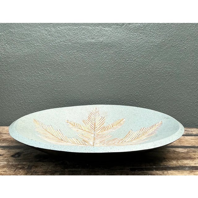 Vintage Monumental Leaf Motif Decorative Bowl For Sale - Image 10 of 12