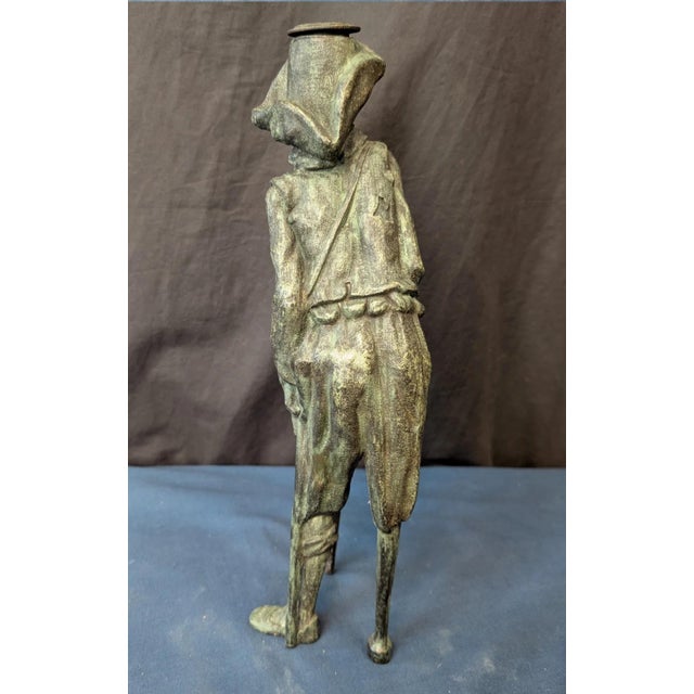 Late 19th Century French Grotesque Figural Candlestick For Sale - Image 4 of 4