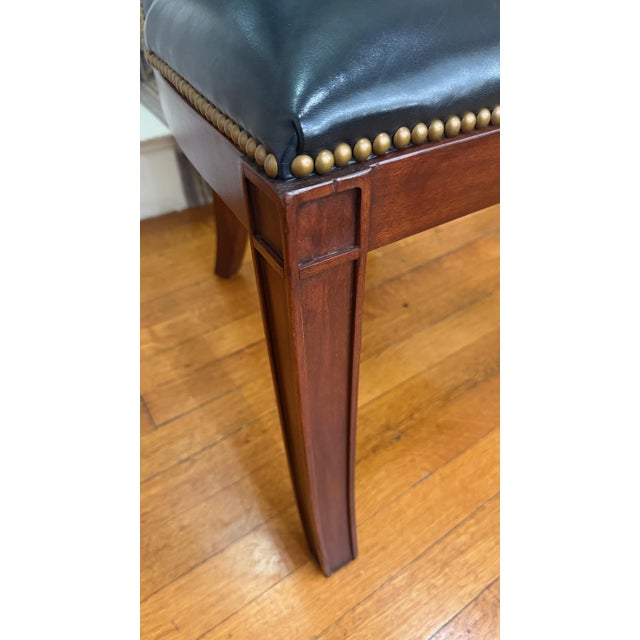 Polo Ralph Lauren for Henredon "Highgate" Leather Dining Chairs- Set of 4 For Sale - Image 9 of 12