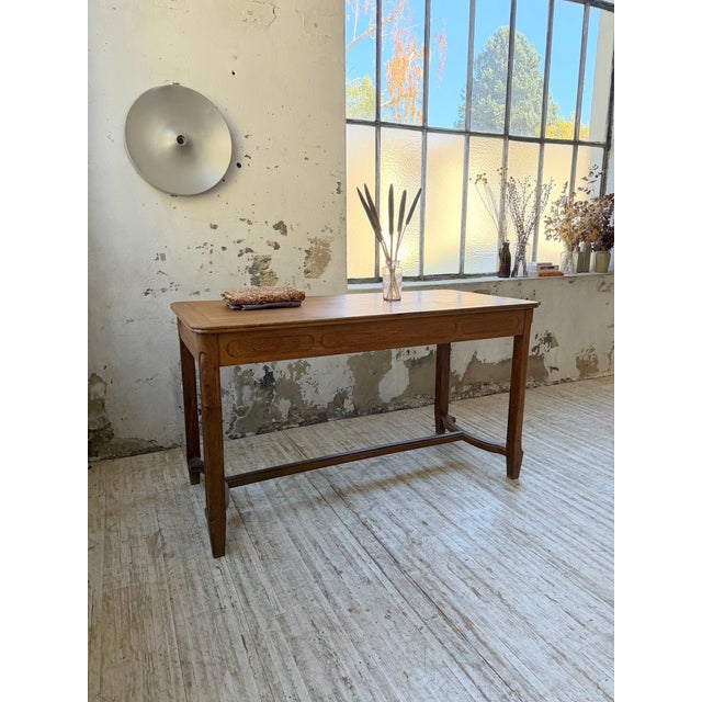 Antique Drapers Worktable in Oak, 1900 For Sale - Image 18 of 18