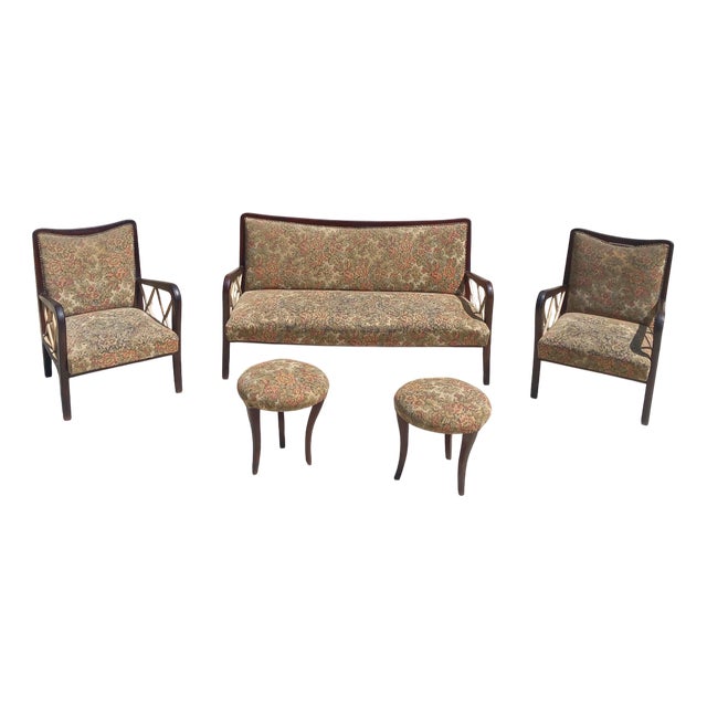 Living Room Set by Borsani, 1960s, Set of 5 For Sale