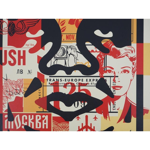 Shepard Fairey, Face Collage II, Lithograph For Sale - Image 6 of 8