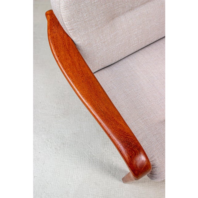 Brown Vintage Danish Teak Easy Chair from Komfort, 1980s For Sale - Image 8 of 18