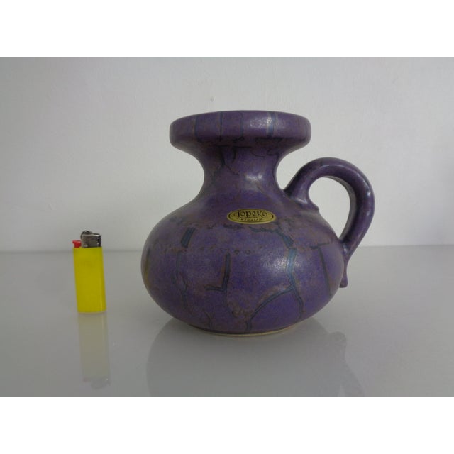1970s Purple Ceramic Vase from Jopeko, Germany, 1970s For Sale - Image 5 of 18