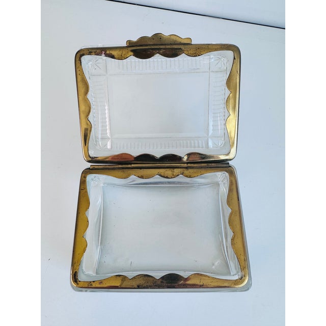 19th Century 19th Century French Glass Casket Trinket Box For Sale - Image 5 of 9