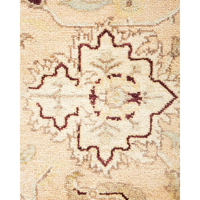 Contemporary Vintage Traditional Hand Knotted Wool Area Rug, Sand - 8'2" X 9'10" For Sale - Image 3 of 9