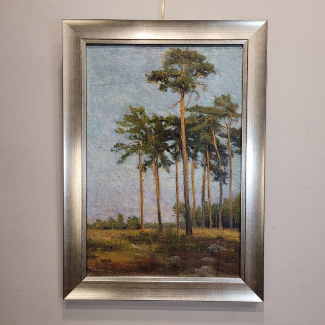 “Pine Forest” French School, 20th Century – France Technique: Oil on canvas Title: “Pine Forest” School: French School,...
