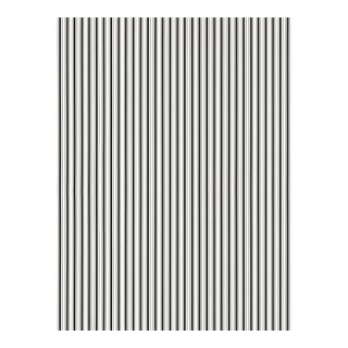 The House of Scalamandré Johnson Stripe Wallpaper, Onyx For Sale