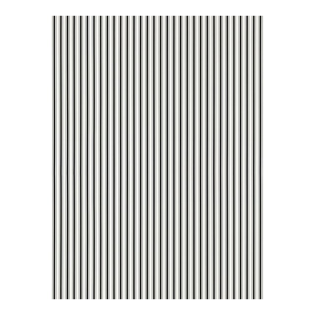 The House of Scalamandré Johnson Stripe Wallpaper, Onyx For Sale