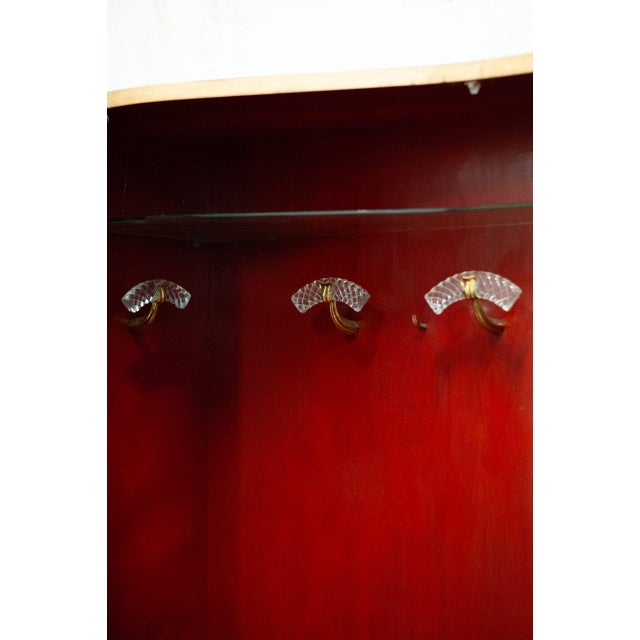 1950s Bamboo Wardrobe Cabinet with Illustrations, Italy, 1950 For Sale - Image 5 of 15