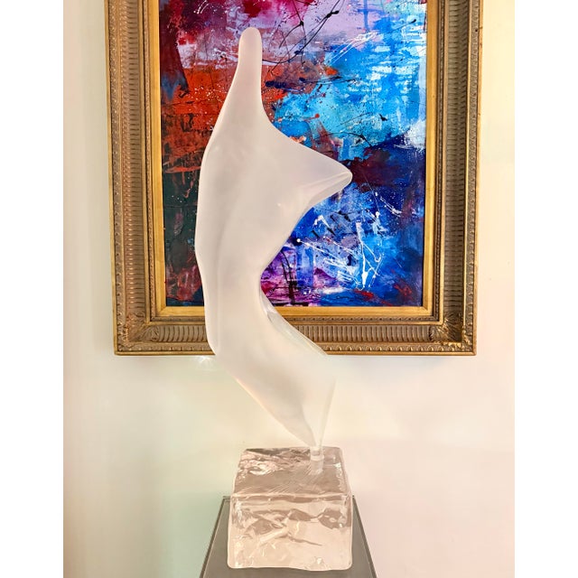 Plastic Abstract Lucite Female Nude Sculpture by Michael Shacham, Signed For Sale - Image 7 of 7