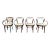 Antique Bentwood Arm Chairs With Leather Seats, Set of 4 For Sale