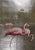 Hand-Painted Panoramic "Flamingo" Art Wallpaper / Wall Panels (3-Panel Set) For Sale - Image 6 of 6