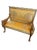 Empire Style Parcel-Gilt and Painted Sofa - Salon settee/sofa, padded back and bench seat, arms headed by sphinx, on front...