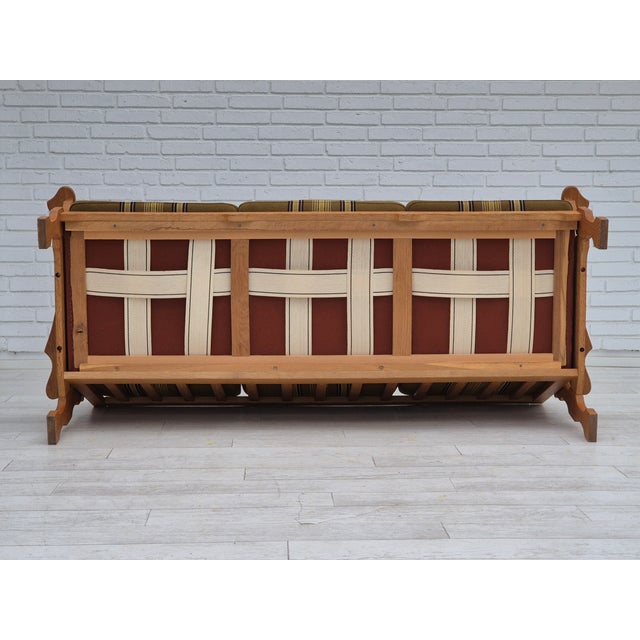 Danish 3-Seater Sofa in Wool and Oak, 1970s For Sale - Image 4 of 18
