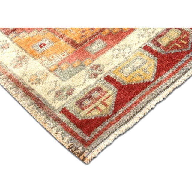 Traditional 1960s Turkish Oushak Rug For Sale - Image 3 of 6