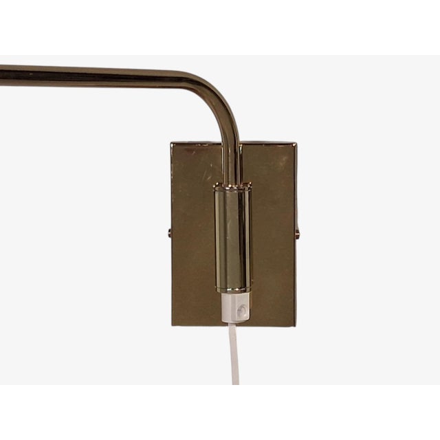 1980s Mid-Century Modern Fagerhults, Articulating Wall Light, Brass, Fabric For Sale - Image 13 of 14