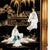 Vintage Black Lacquer & Faux Bamboo Chinoiserie Narrow Accent Cabinet With Mother-of-Pearl Inlay For Sale In Las Vegas - Image 6 of 10
