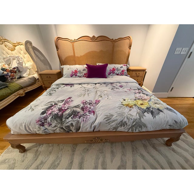 Transform your bedroom into a serene sanctuary with this striking statement piece that beautifully bridges classic French...