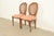 French Karges French Regency Louis XVI Carved Walnut Cane Back Side Chairs or Dining Chairs, Pair For Sale - Image 3 of 13