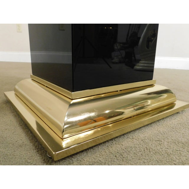 Black Vintage Modern Black and Gold Pedestal For Sale - Image 8 of 13
