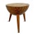 Contemporary Vintage Acacia Three Leg Dome Stool / Side Table For Sale - Image 3 of 6