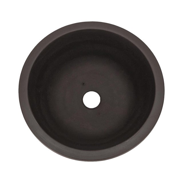 Sculpture Materials Chinese Tokoname Yixing Clay Bonsai Pot Round Basin Planter 11.5" For Sale - Image 7 of 10