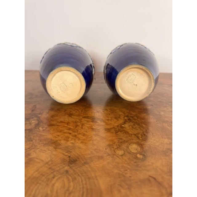 Antique Doulton Lambeth Vases, 1880, Set of 2 For Sale - Image 6 of 7