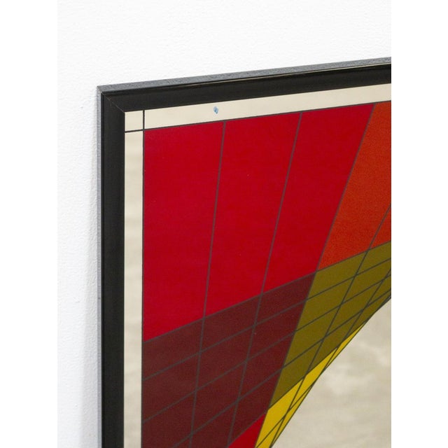 Morphos Framed Mirror by Carmi for Acerbis International, 1980s For Sale - Image 4 of 5