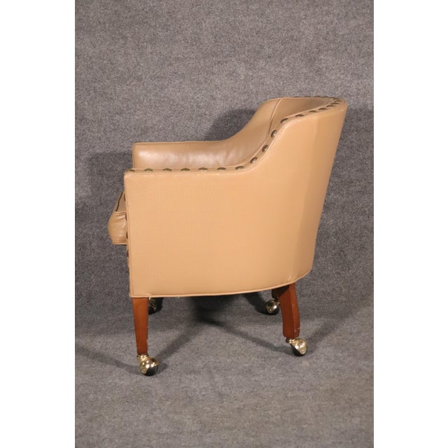 Khaki Mid 20th Century Rolling Armchairs - 4 Pieces For Sale - Image 8 of 10