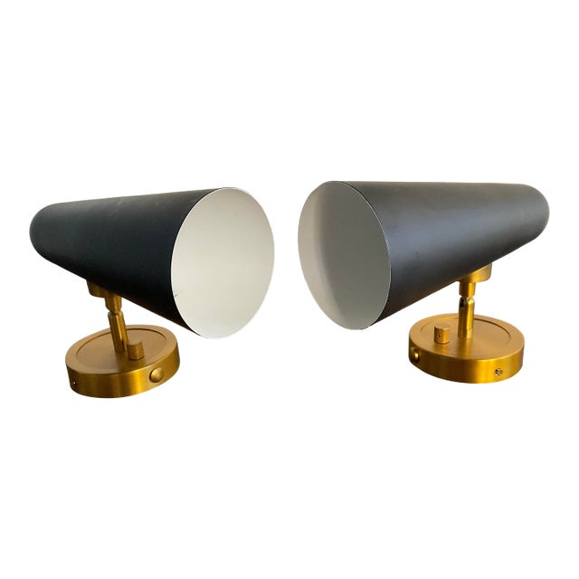 Pair of Daniel Dimmable Wall Sconces by Kuzco For Sale