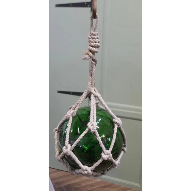 Large Vintage Hand Blown Glass Fishing Float For Sale - Image 5 of 8