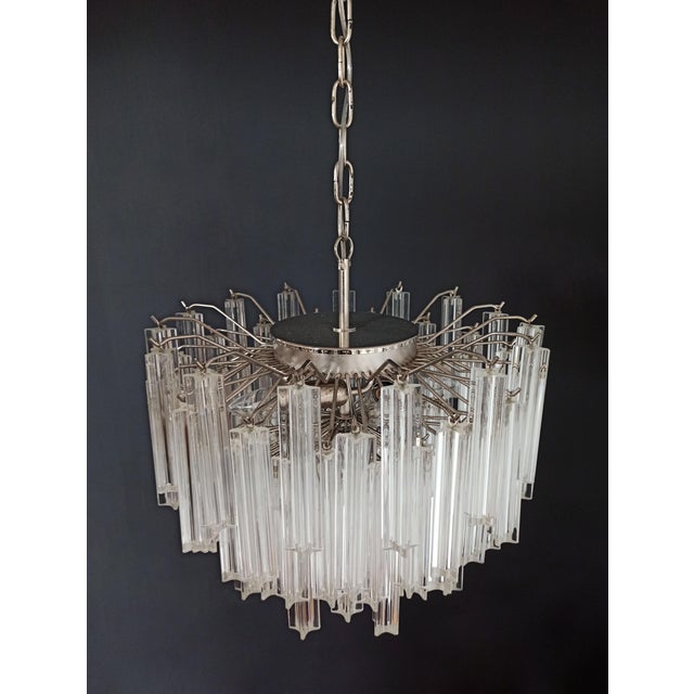 Vintage Murano Glass Quadriedri Chandelier, 1990s For Sale - Image 10 of 18