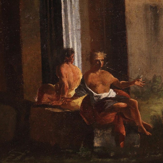 Venetian School Artist, Architectural Capriccio, 1750, Oil on Canvas For Sale - Image 10 of 16