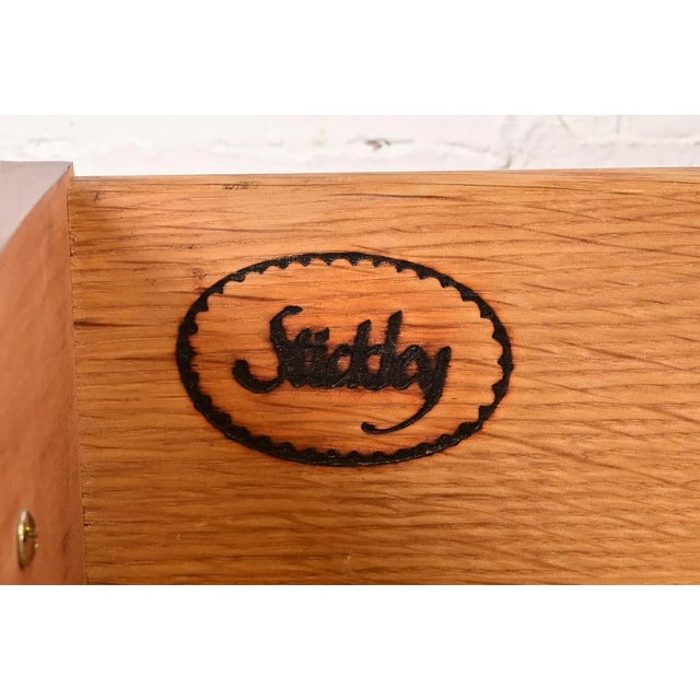 Stickley Georgian Solid Cherry Wood Nightstand or Bachelor Chest For Sale - Image 10 of 17