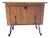 Mid‑Century French Bamboo Drinks Cabinet on Cast Iron Legs, 1950s For Sale
