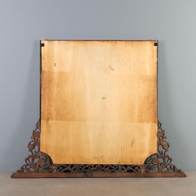 Brown 19th Century Freestanding Carved Walnut Mirror, Italy For Sale - Image 8 of 9