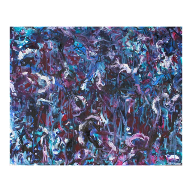 The Brambles Original Abstract Oil Painting by Lisa Finlayson For Sale
