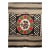 Vintage Mexican Serape Kilim Rug, Flat-Woven Medallion Pattern, Gray & Black, 5x7 For Sale